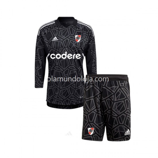 Camisola CA River Plate Guarda-redes Criança Equipamento Primeiro 2023 Manga Comprida